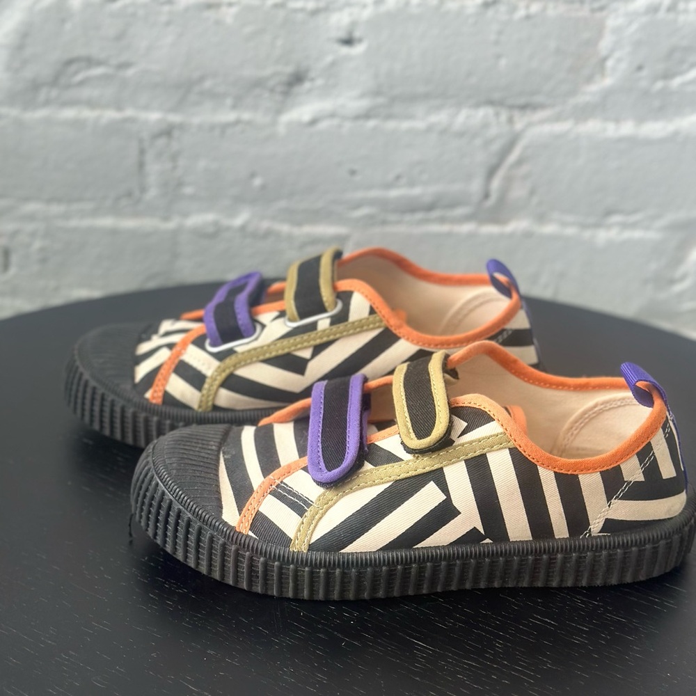 Retro sneakers, cotton with Velcro